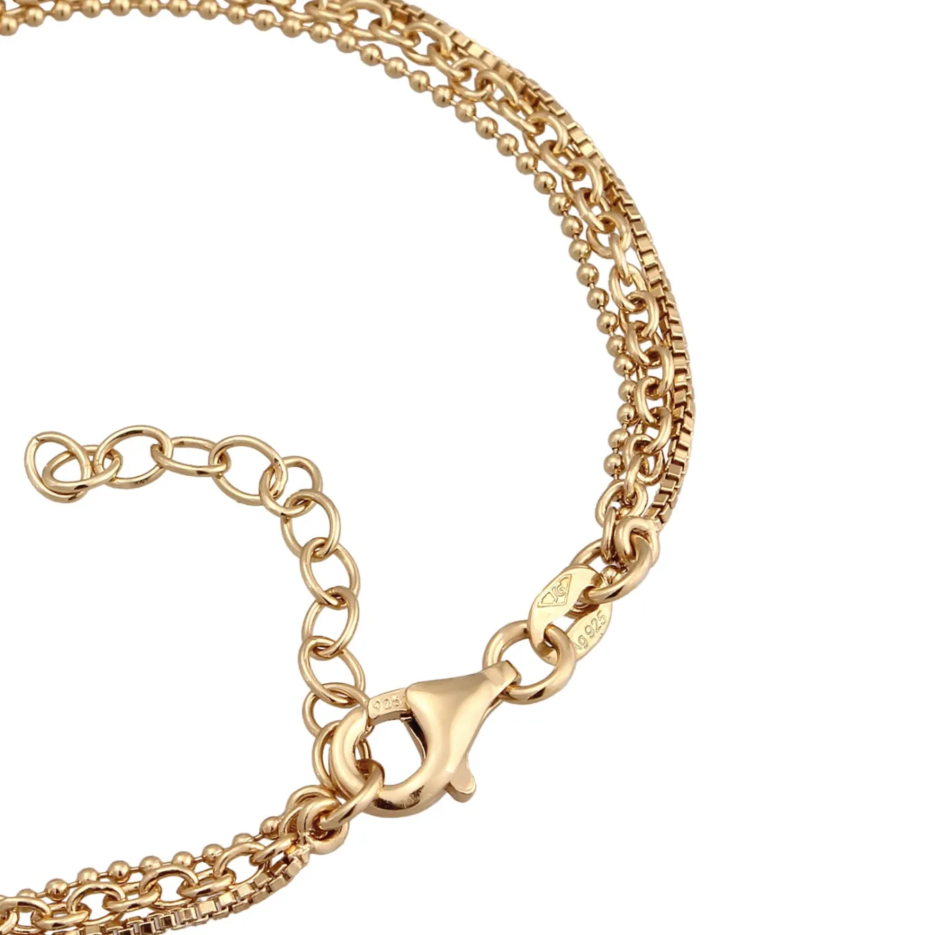 Elli "Layer-Armband Glieder< Vergoldet|Armbänder