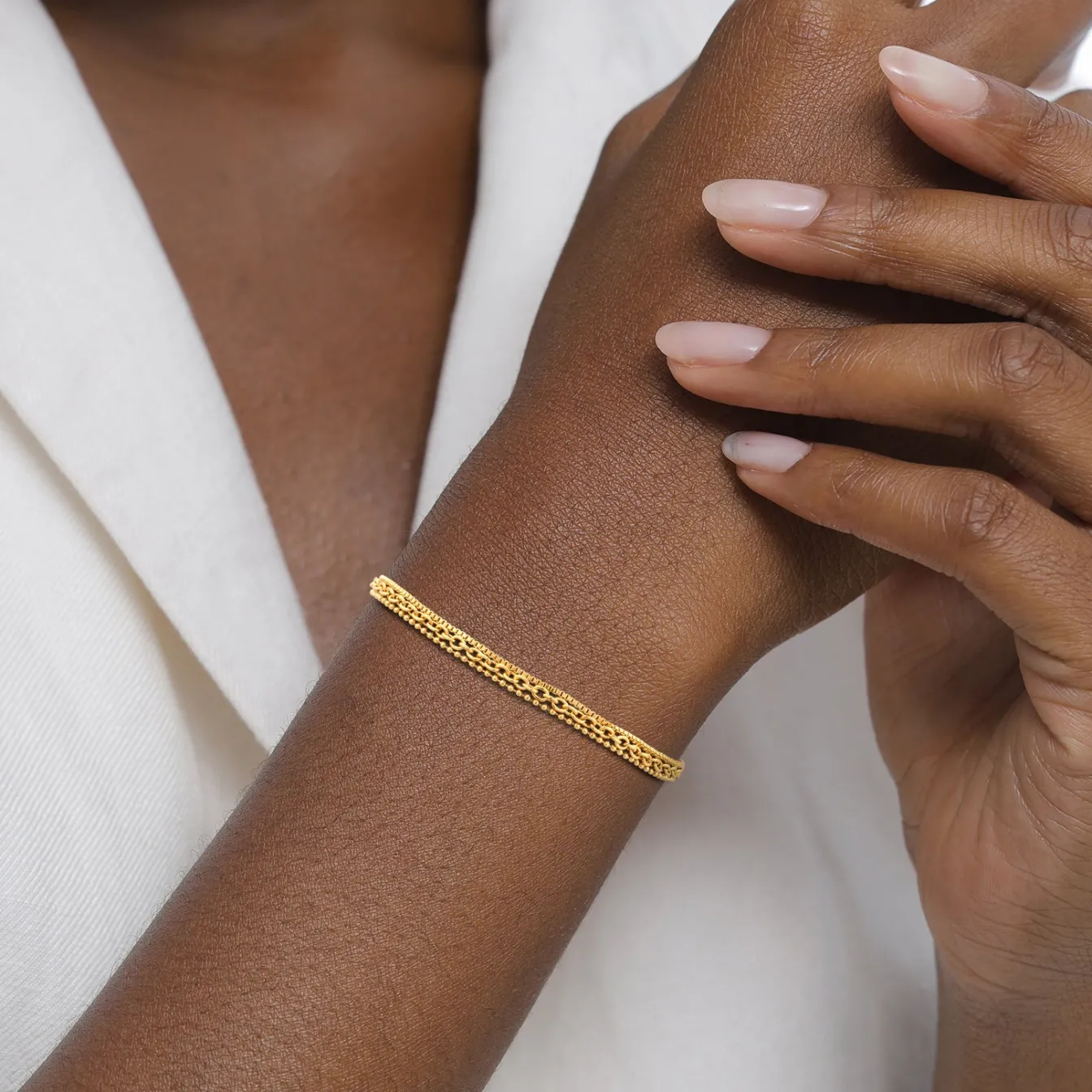 Elli "Layer-Armband Glieder< Vergoldet|Armbänder