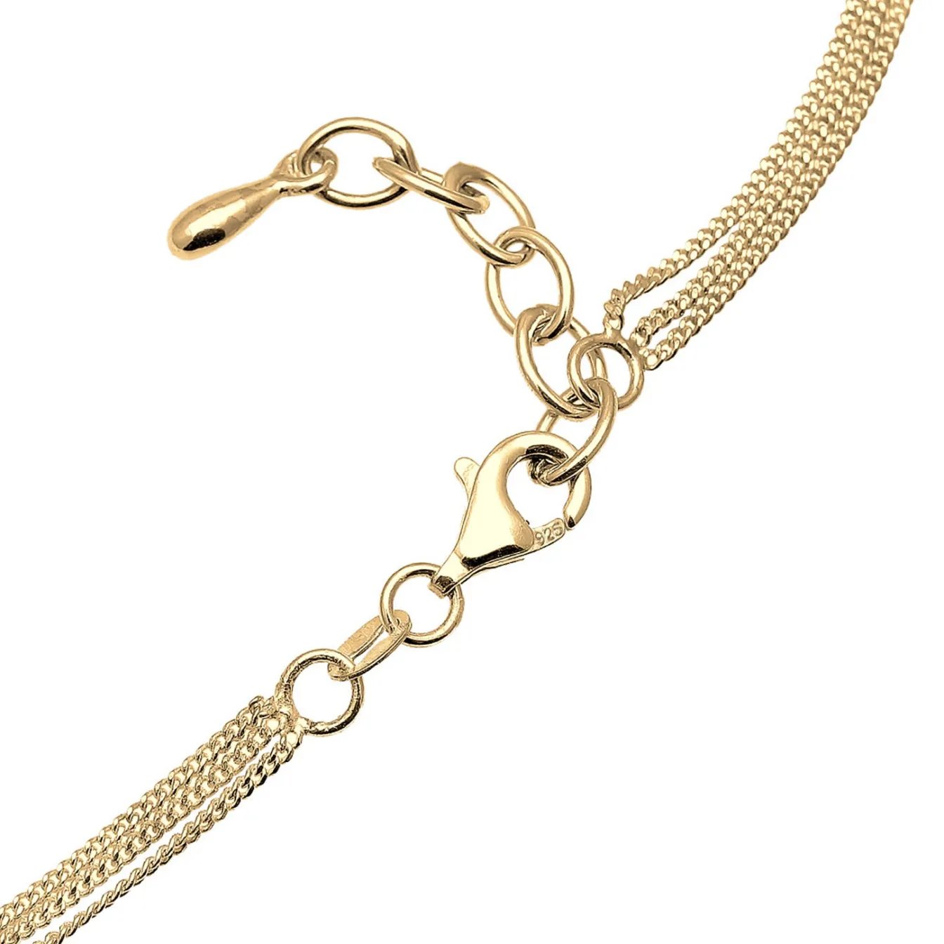 Elli "Layer-Choker | Kristalle (Weiß, Grau, Schwarz)< Roségold|Halsketten