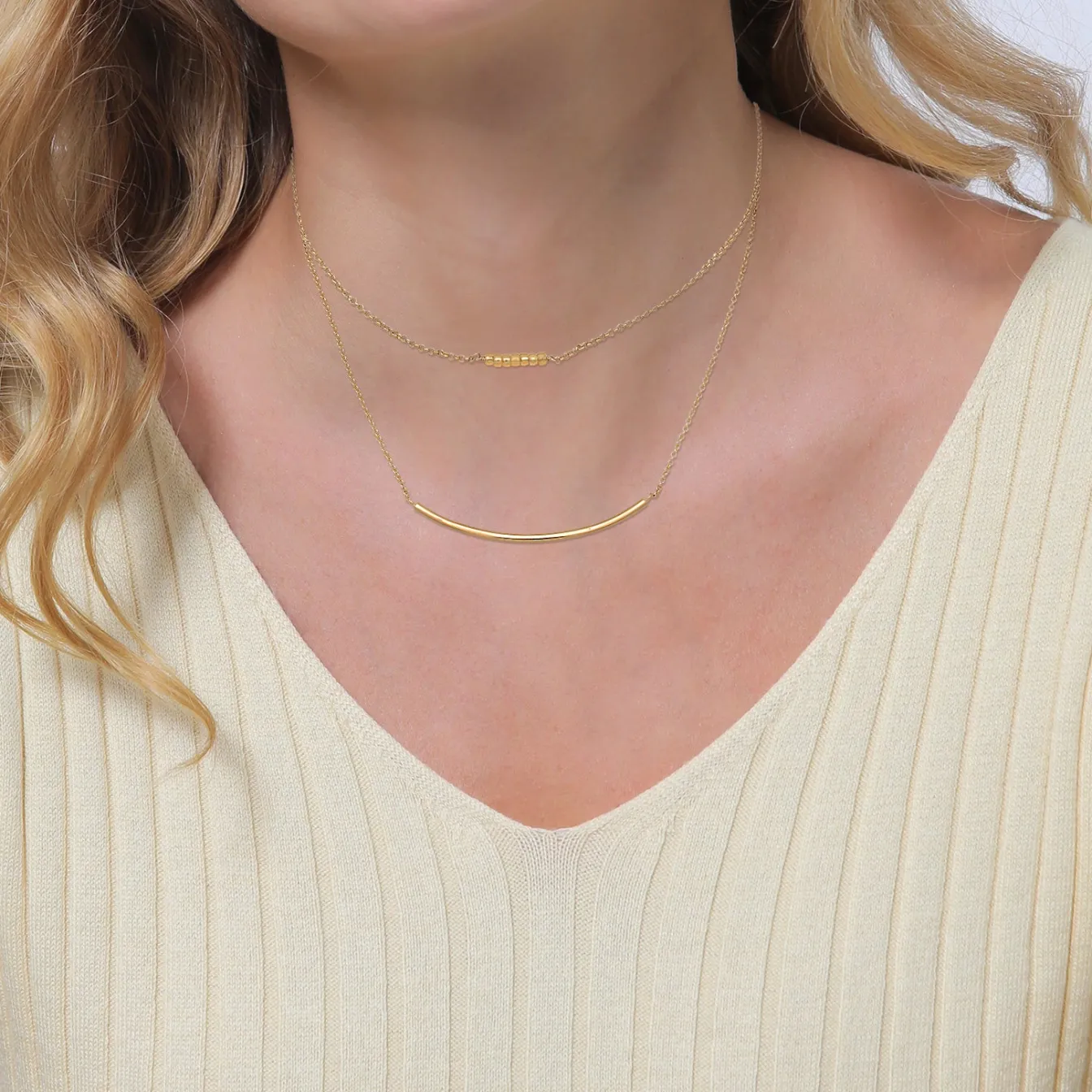 Elli "Layer-Choker Cuff< Vergoldet|Halsketten