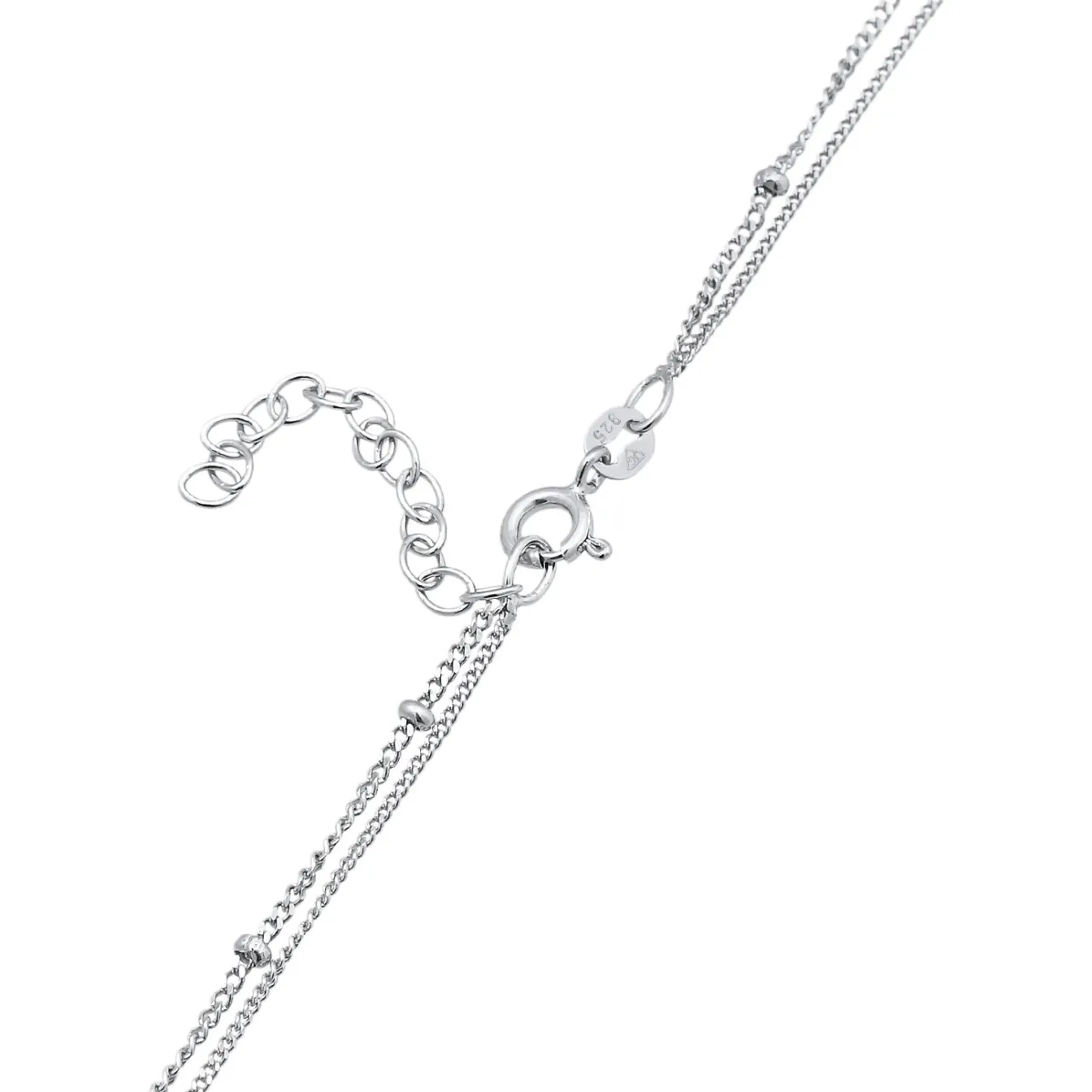 Elli "Layer-Choker Kugeln Plättchen< Silber|Halsketten