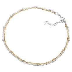 Elli "Layer-Fußkettchen Kugel Bi-Color< Fußschmuck