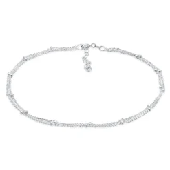 Elli "Layer-Fußkettchen Kugeln< Roségold|Fußschmuck