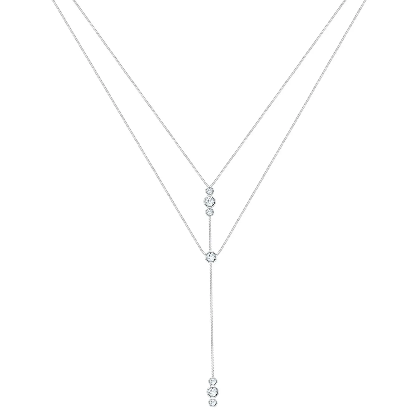 Elli "Layer-Halskette | Kristalle (Weiß)< Vergoldet|Hochzeit