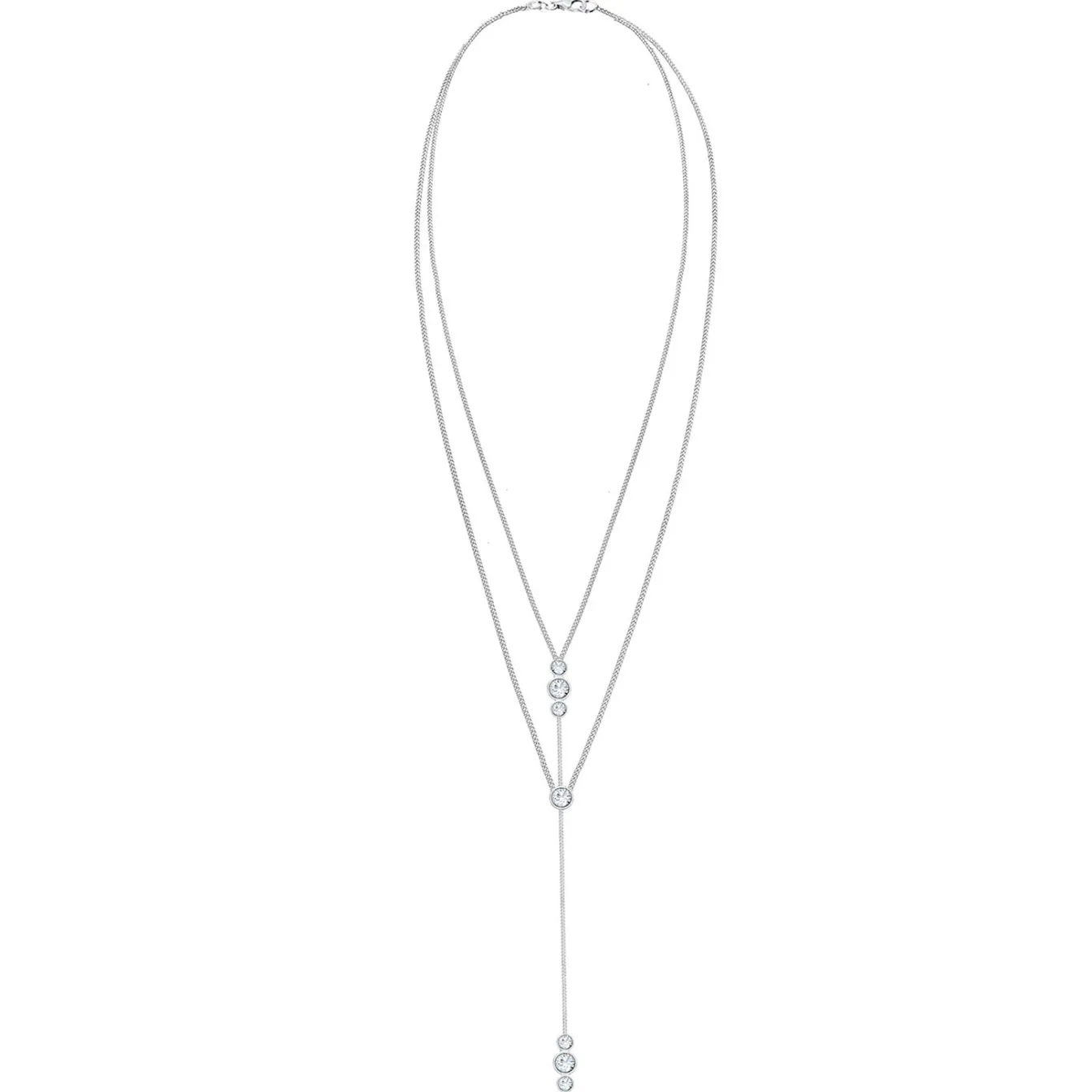 Elli "Layer-Halskette | Kristalle (Weiß)< Vergoldet|Hochzeit