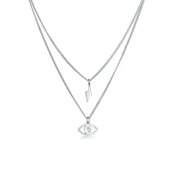 Elli "Layer-Halskette Blitz | Kristall (Weiß)< Symbol-schmuck|Halsketten