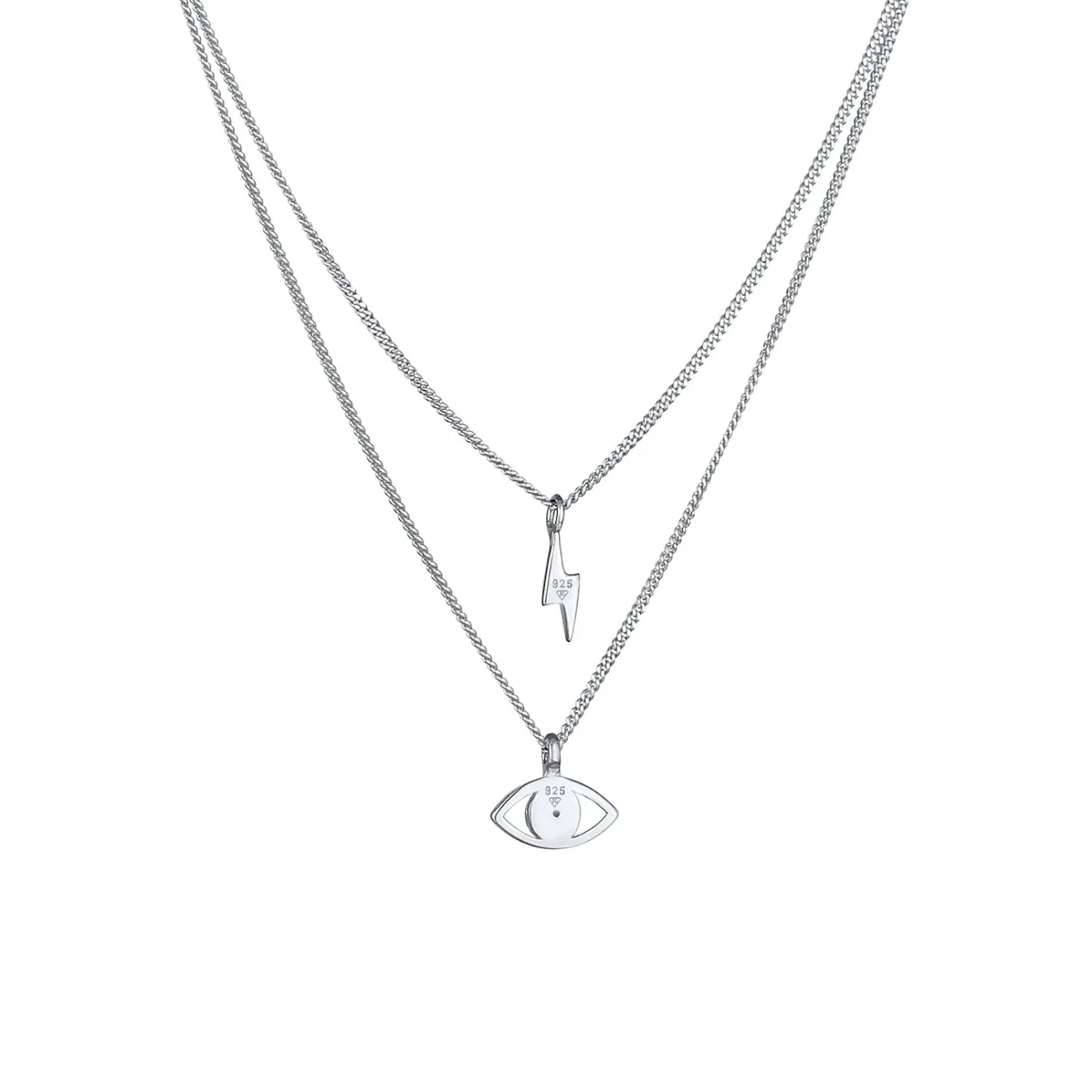 Elli "Layer-Halskette Blitz | Kristall (Weiß)< Symbol-schmuck|Halsketten