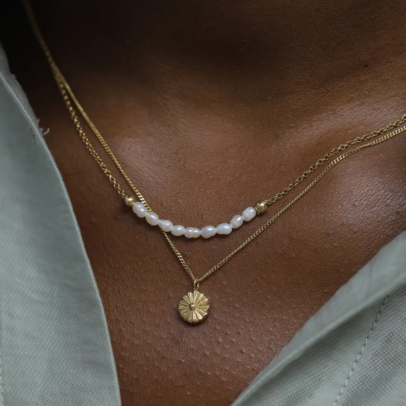 Elli "Layer-Halskette Boho | Süßwasserzuchtperlen< Symbol-schmuck|Perlen
