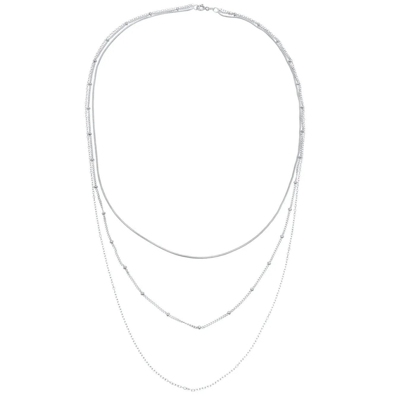 Elli "Layer-Halskette Chain Mix< Halsketten|Silber
