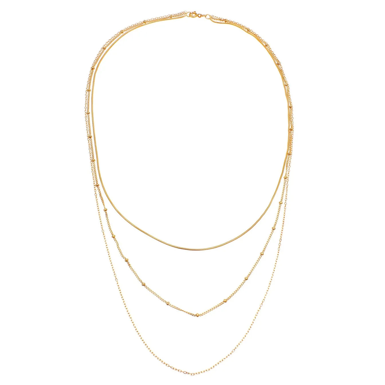 Elli "Layer-Halskette Chain Mix< Halsketten|Silber