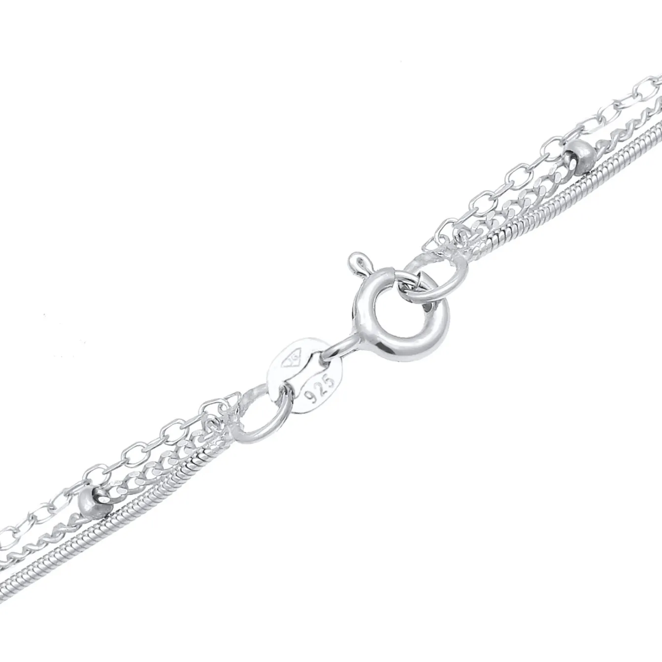Elli "Layer-Halskette Chain Mix< Halsketten|Silber
