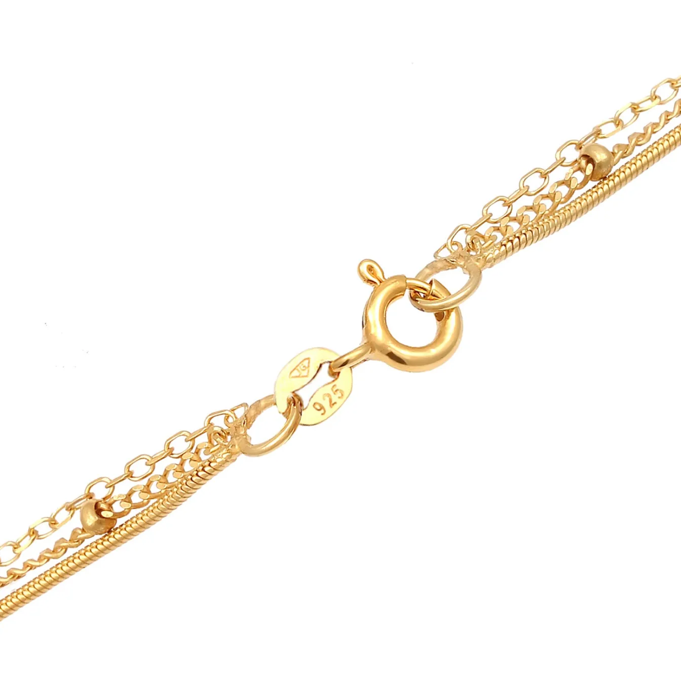 Elli "Layer-Halskette Chain Mix< Halsketten|Silber