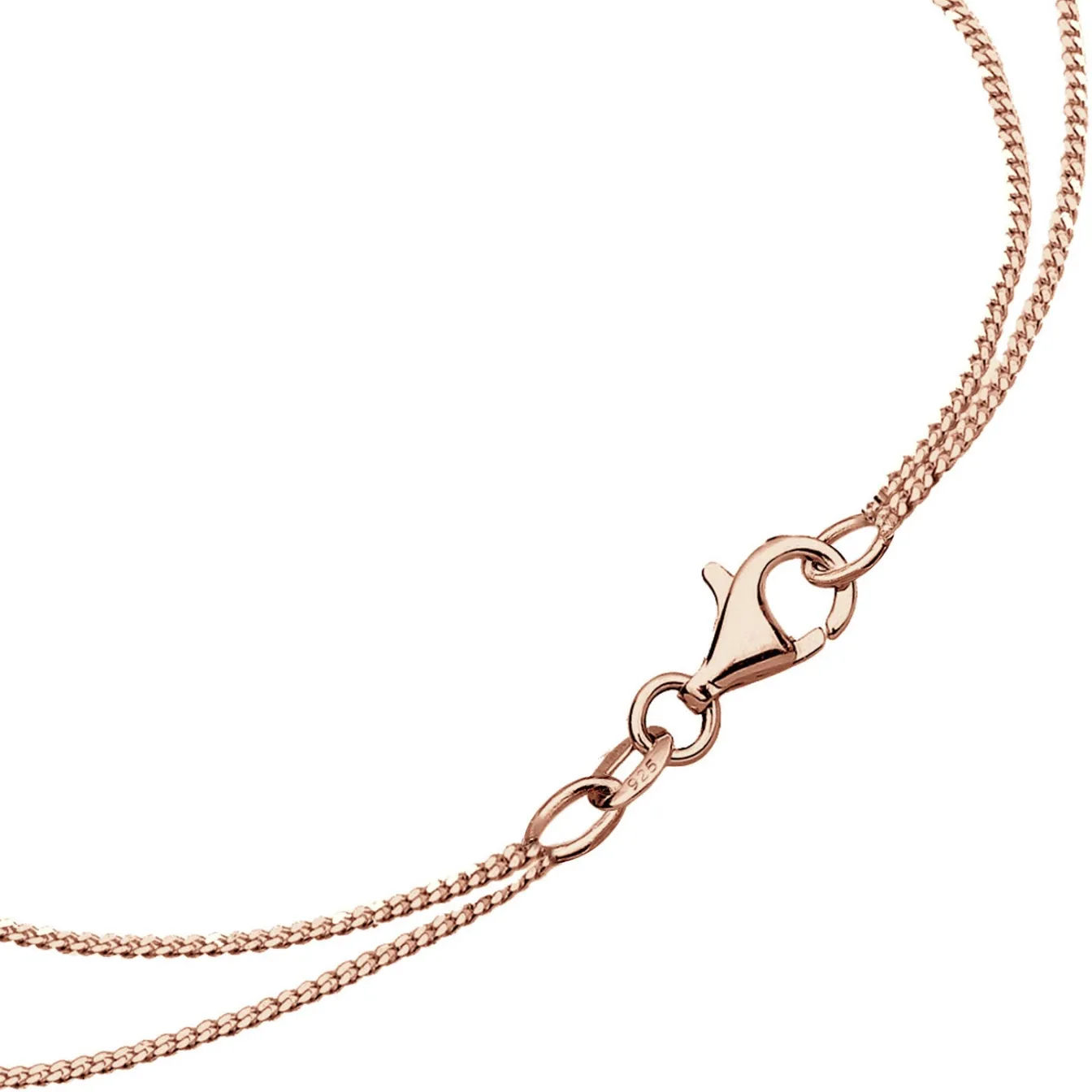 Elli "Layer-Halskette Feder & Solitär | Kristall (Weiß)< Silber|Roségold