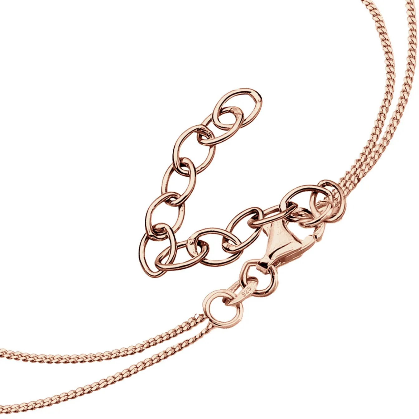 Elli "Layer-Halskette Geo Plättchen< Roségold|Vergoldet