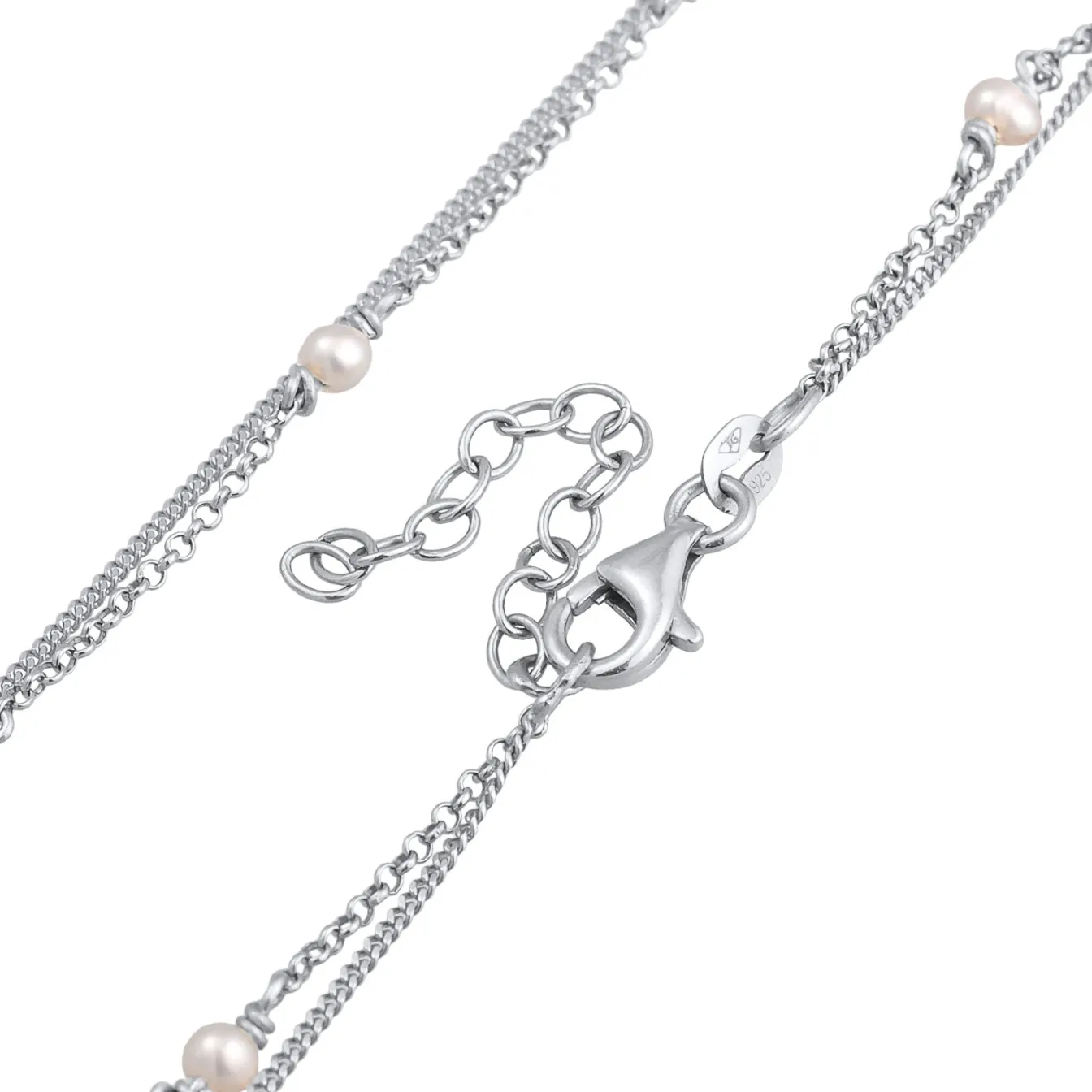 Elli "Layer-Halskette Herz | Süßwasserperlen< Vergoldet|Symbol-schmuck