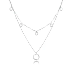 Elli "Layer-Halskette Kreis< Halsketten|Silber