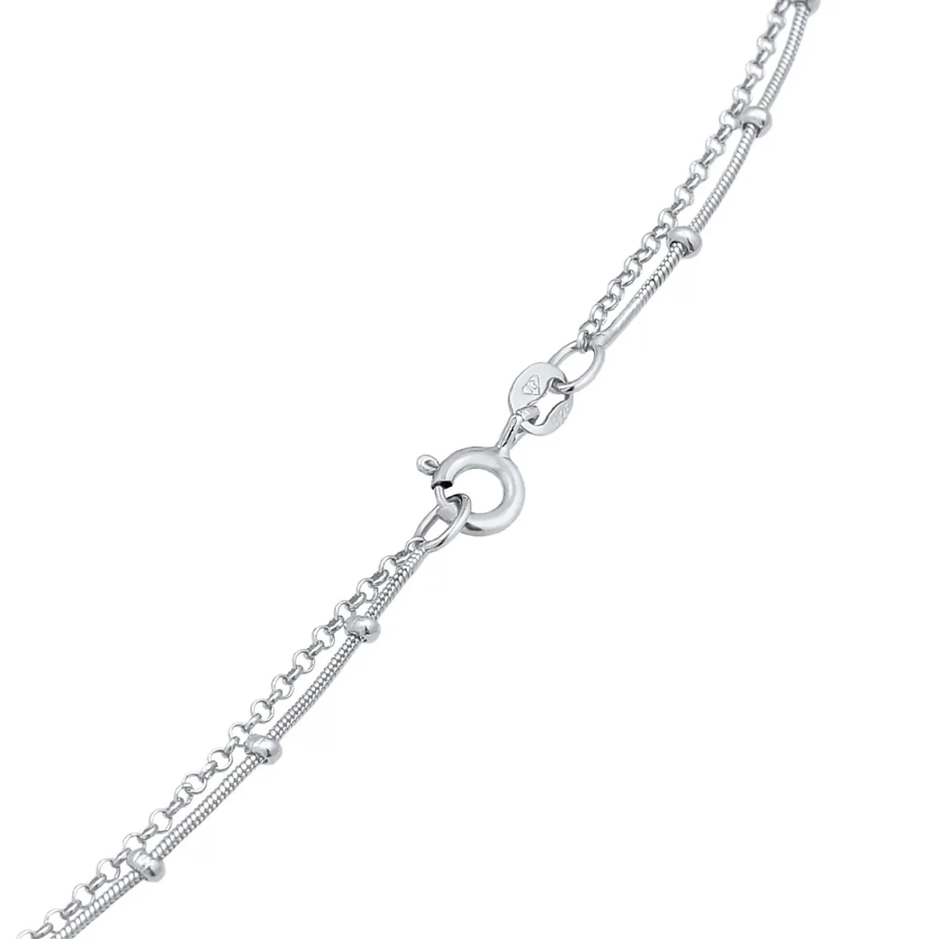 Elli "Layer-Halskette Kreis Geo< Halsketten|Silber