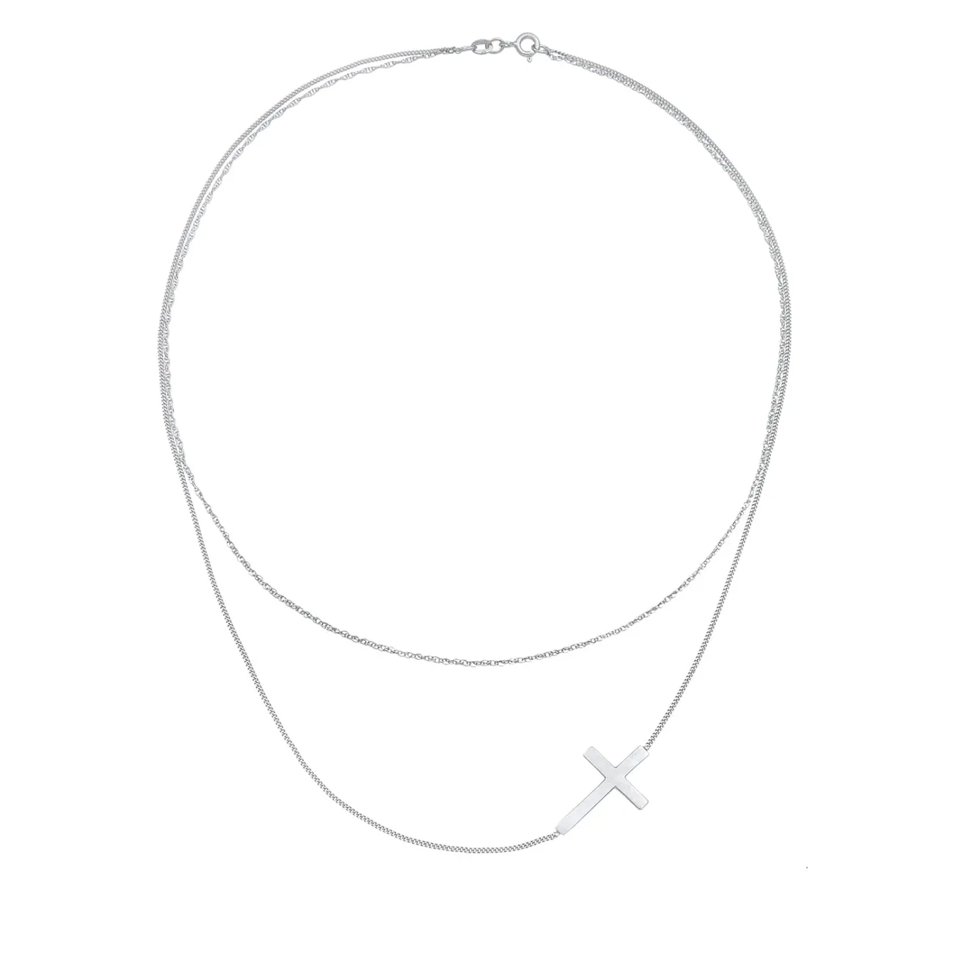 Elli "Layer-Halskette Kreuz< Symbol-schmuck|Halsketten