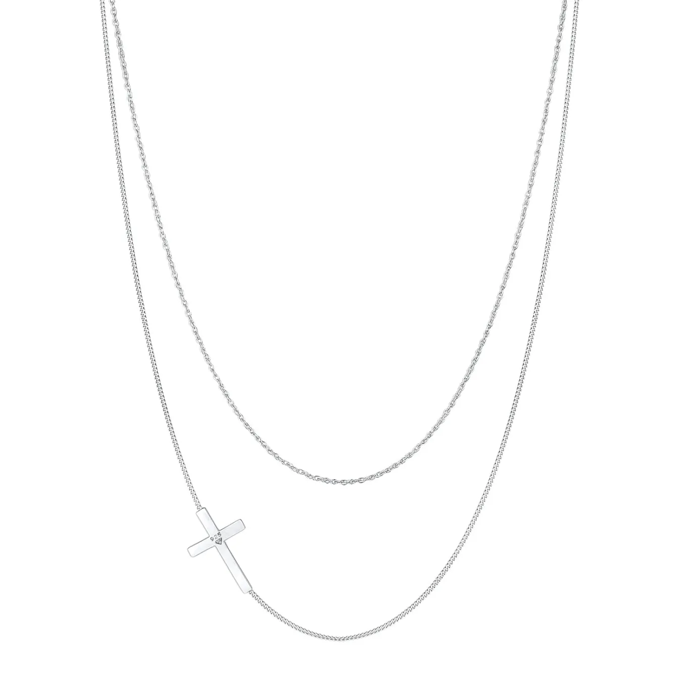 Elli "Layer-Halskette Kreuz< Symbol-schmuck|Halsketten
