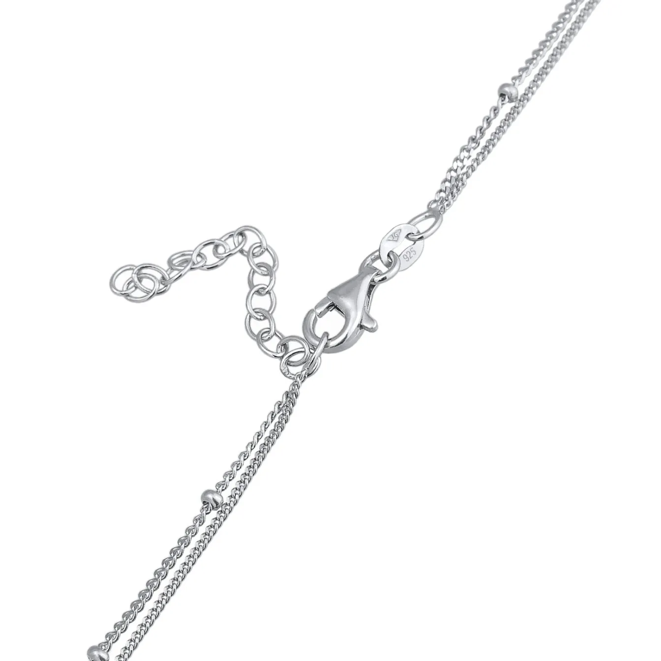 Elli "Layer-Halskette Kreuz | Zirkonia (Weiß)< Roségold|Symbol-schmuck