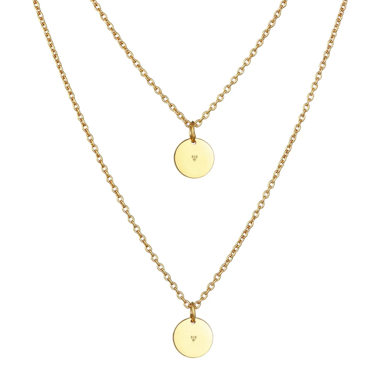 Elli "Layer-Halskette Plättchen< Letzte Chance|Halsketten