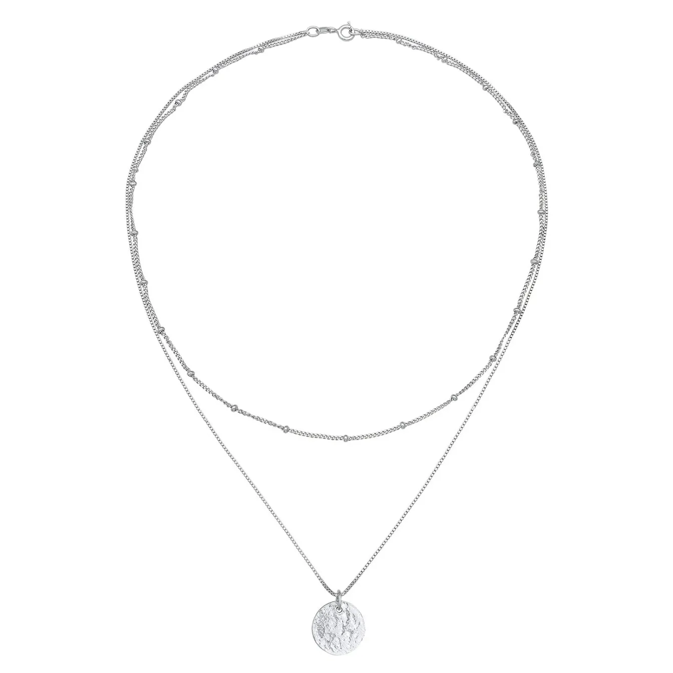 Elli "Layer-Halskette Plättchen< Silber|Halsketten