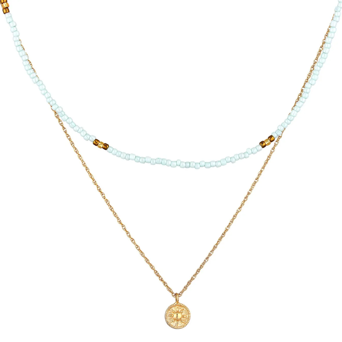 Elli "Layer-Halskette Sonne< Symbol-schmuck|Halsketten
