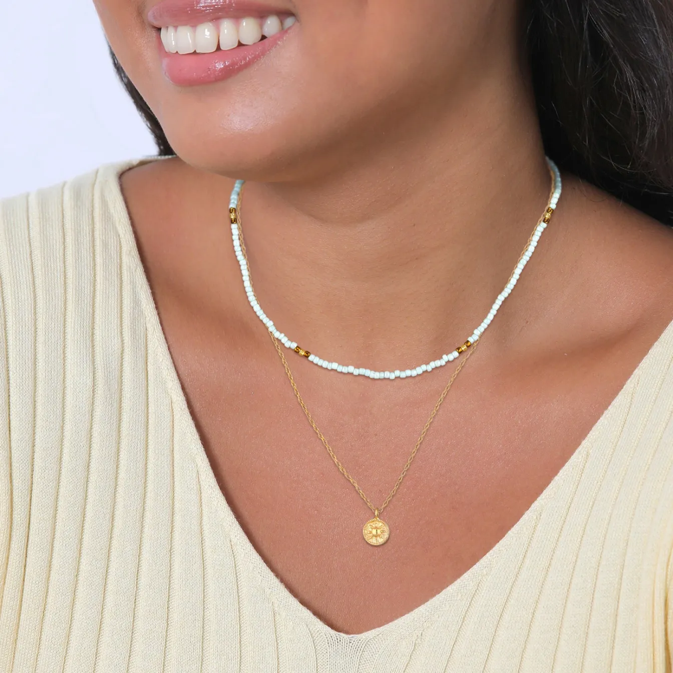 Elli "Layer-Halskette Sonne< Symbol-schmuck|Halsketten