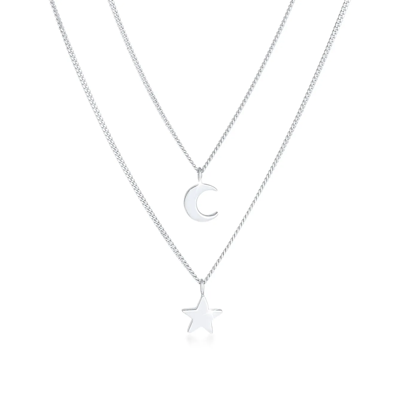 Elli "Layer-Halskette Stern Halbmond< Symbol-schmuck|Halsketten