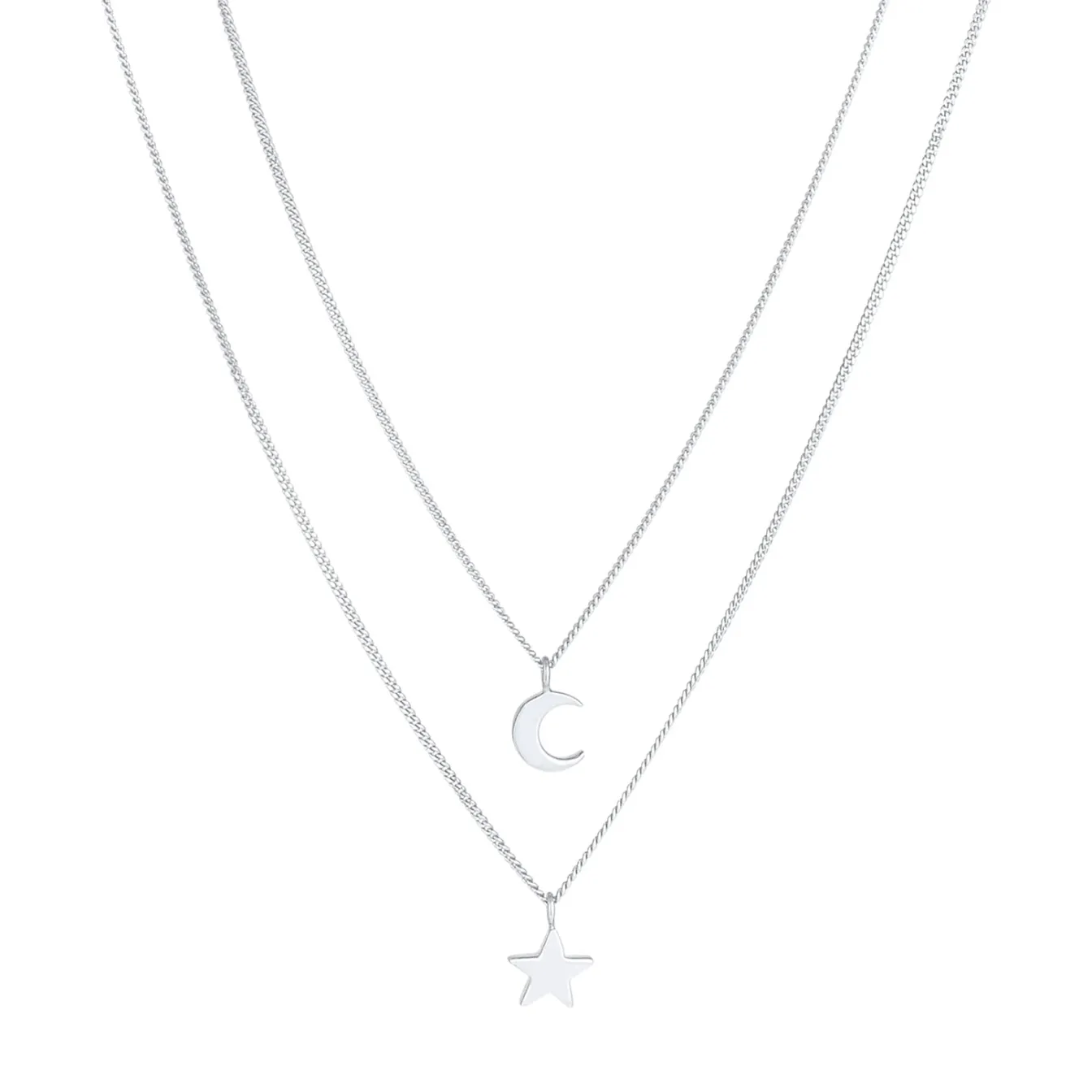 Elli "Layer-Halskette Stern Halbmond< Symbol-schmuck|Halsketten