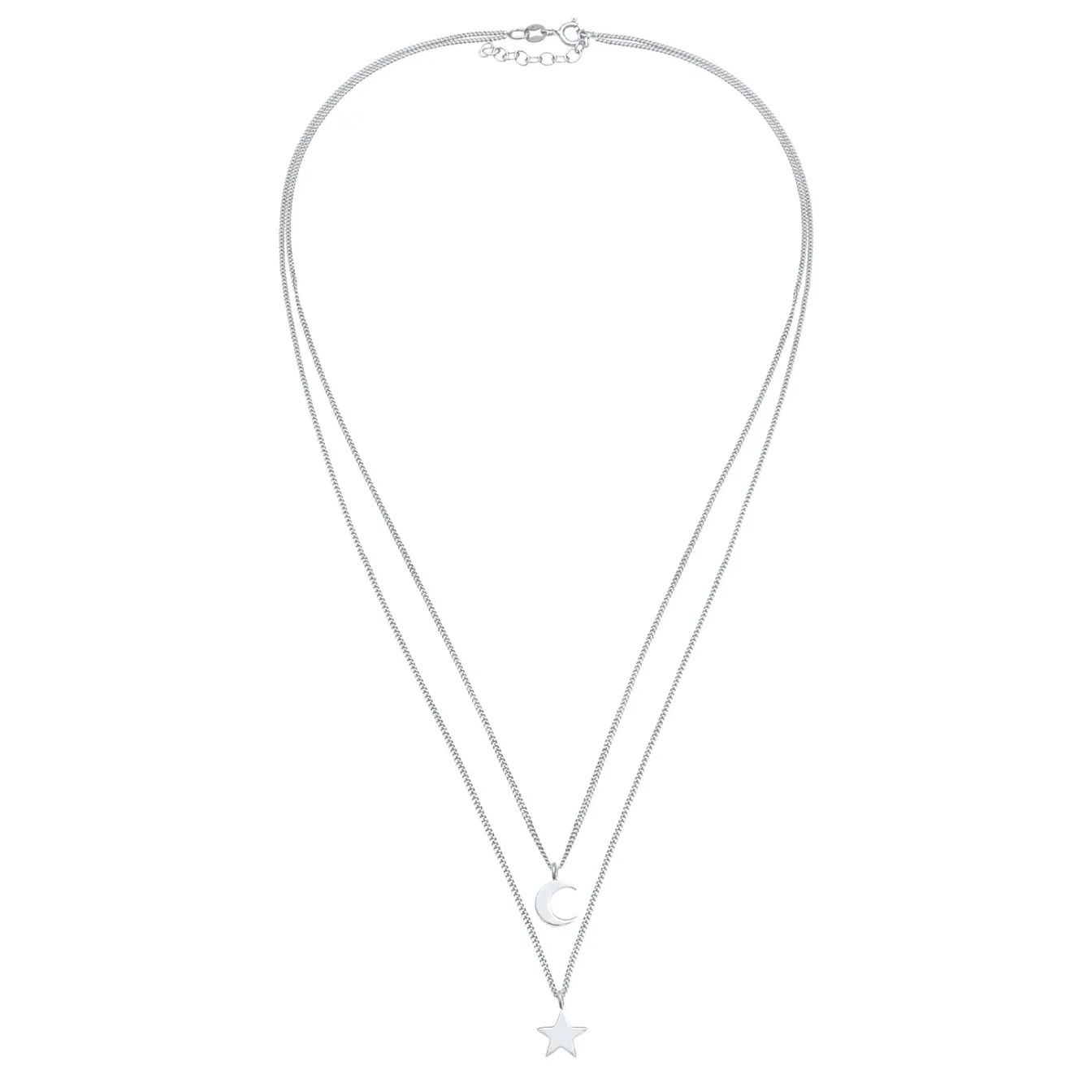Elli "Layer-Halskette Stern Halbmond< Symbol-schmuck|Halsketten