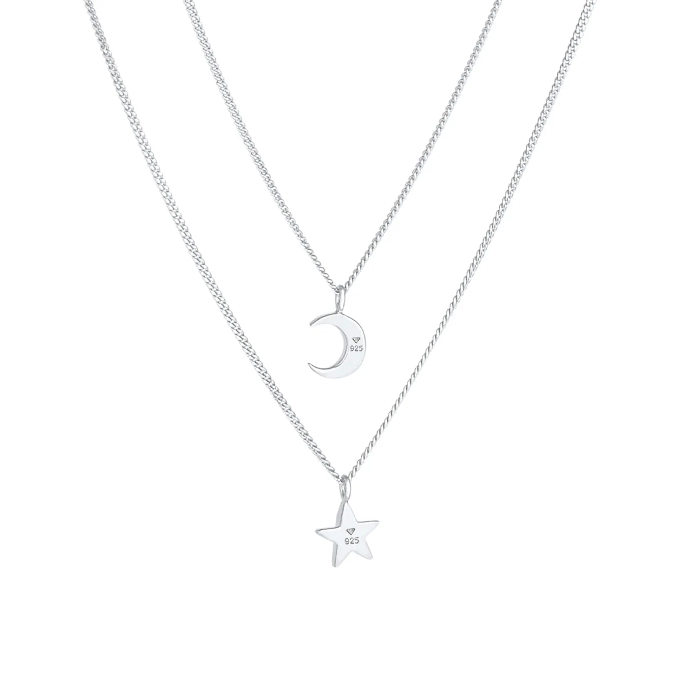 Elli "Layer-Halskette Stern Halbmond< Symbol-schmuck|Halsketten