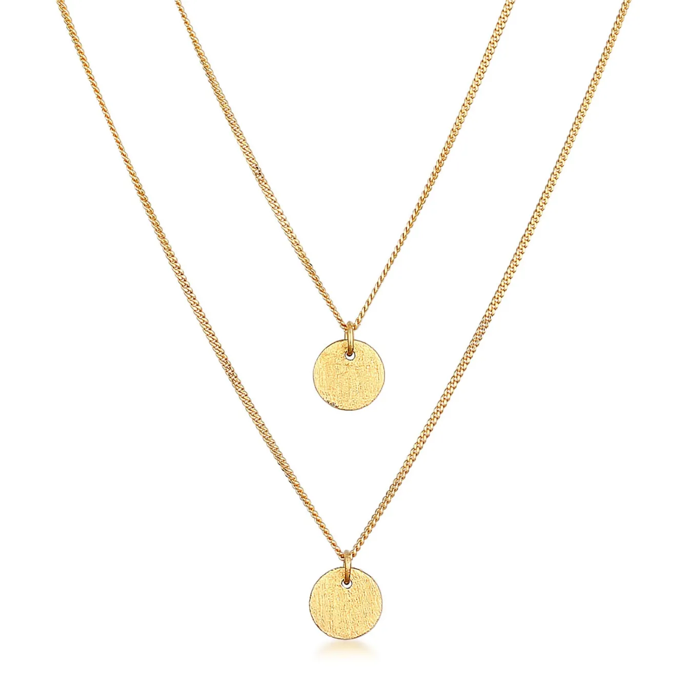 Elli "Layerkette Plättchen< Roségold|Letzte Chance