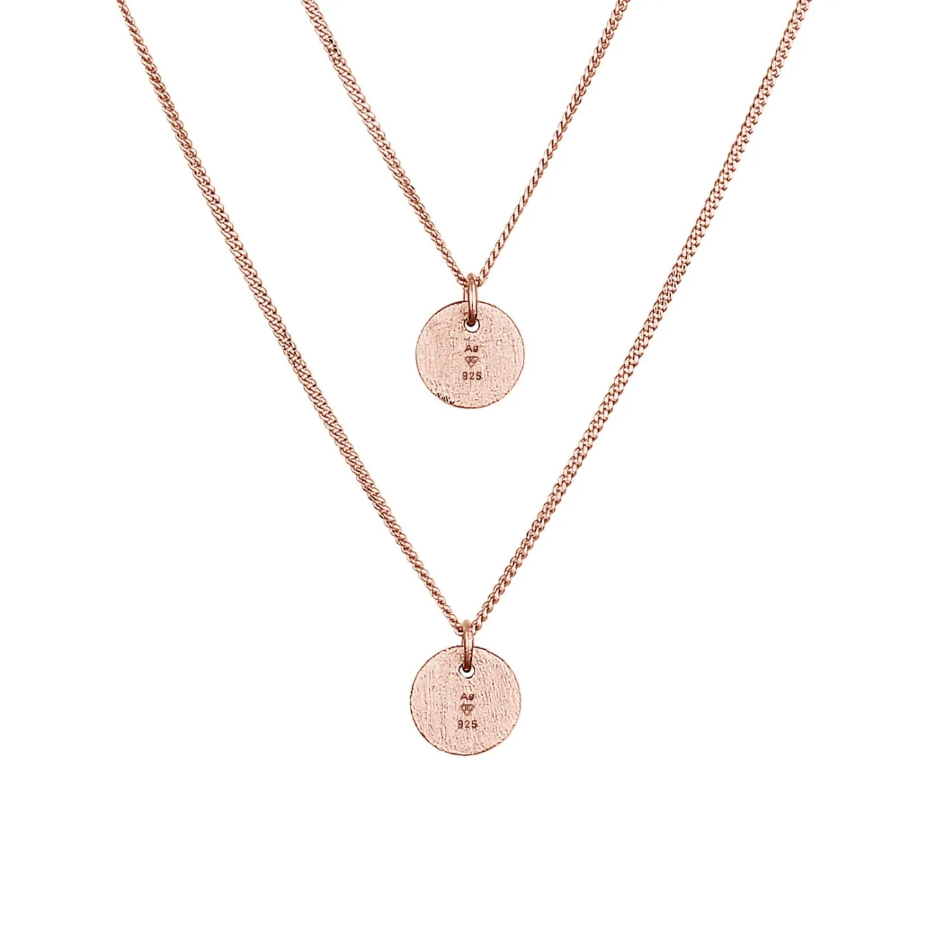 Elli "Layerkette Plättchen< Roségold|Letzte Chance