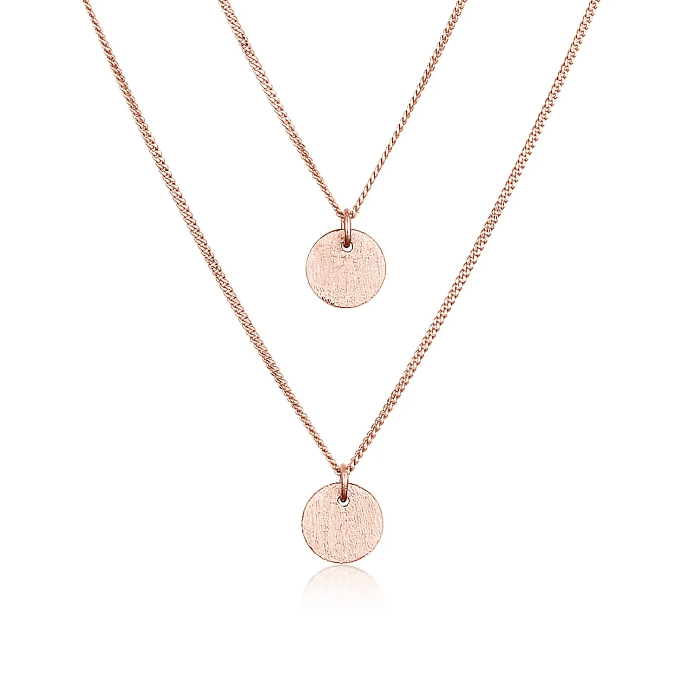 Elli "Layerkette Plättchen< Roségold|Letzte Chance