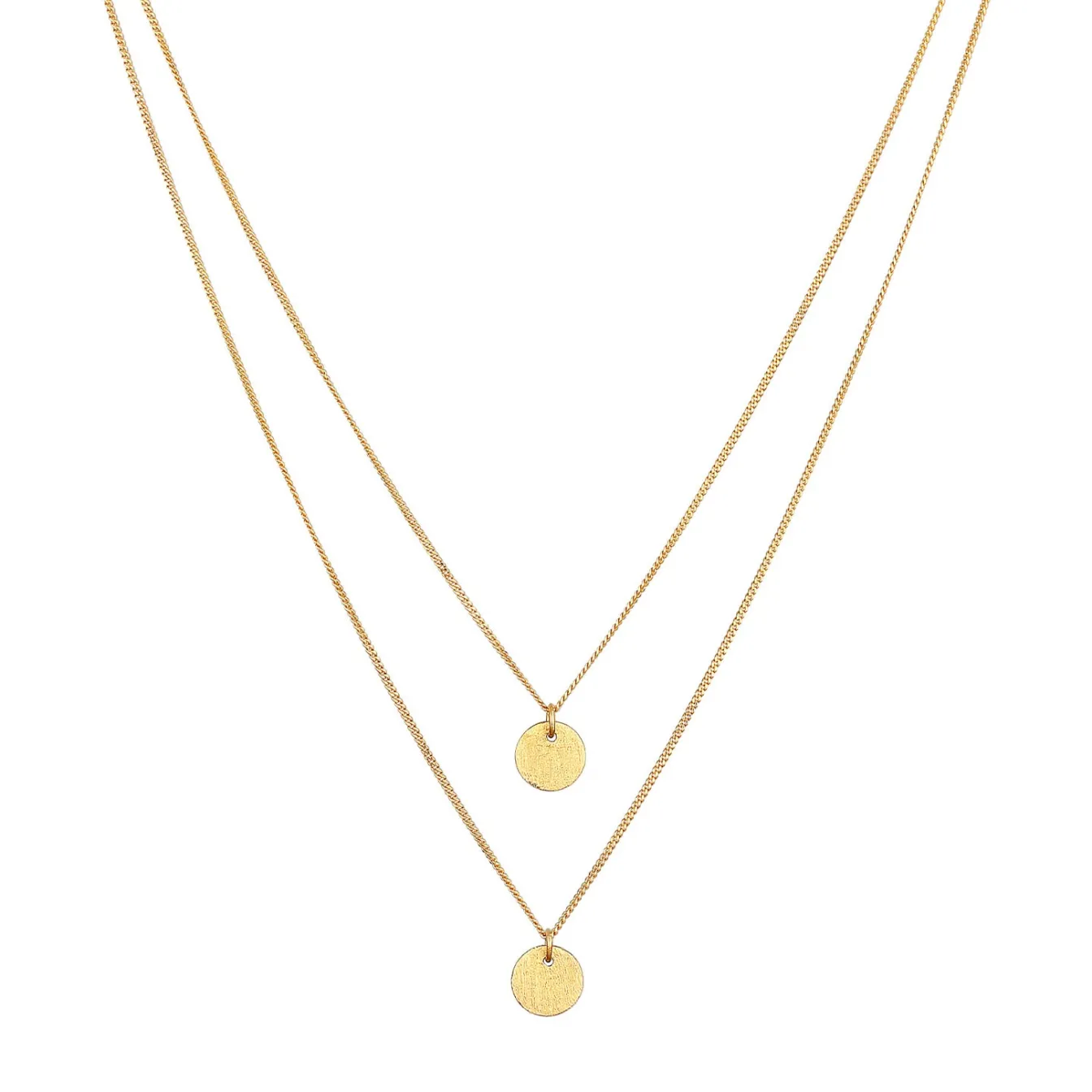 Elli "Layerkette Plättchen< Roségold|Letzte Chance