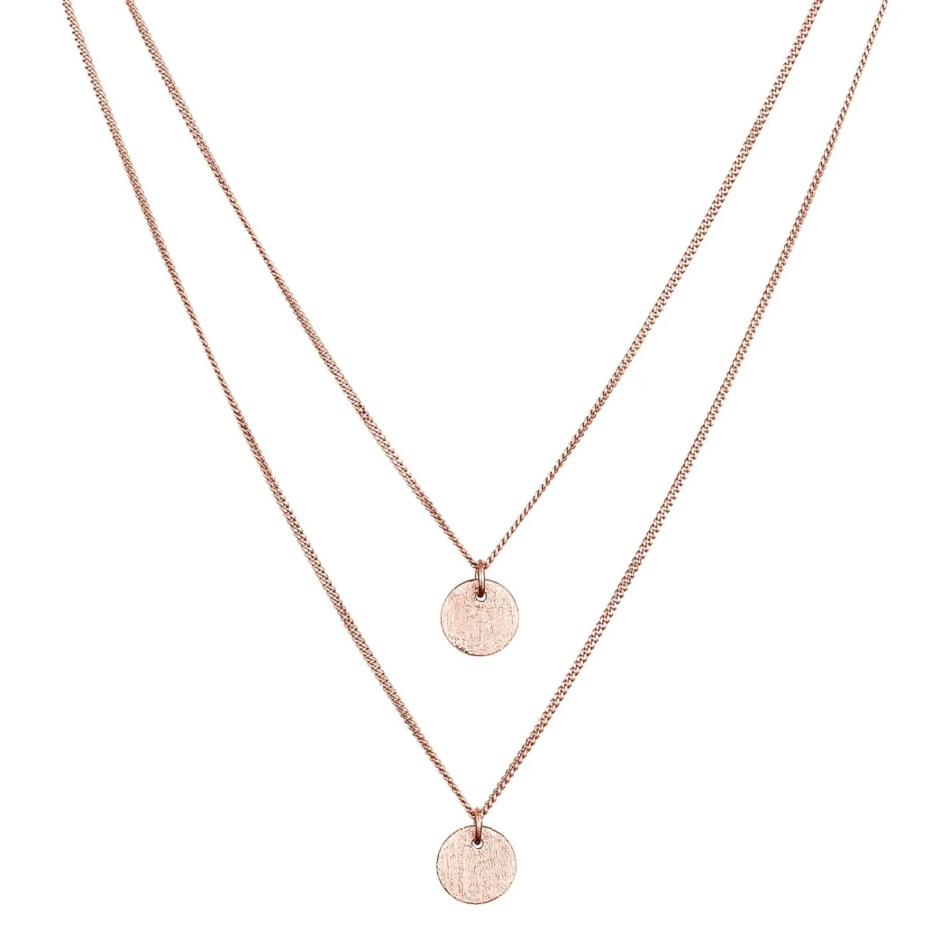 Elli "Layerkette Plättchen< Roségold|Letzte Chance