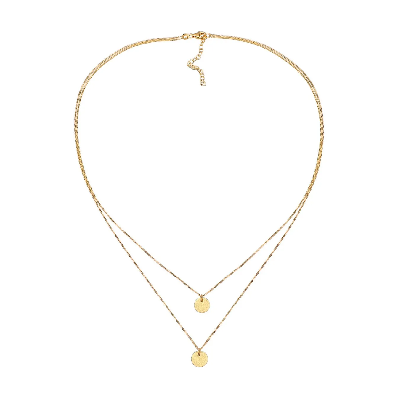Elli "Layerkette Plättchen< Roségold|Letzte Chance