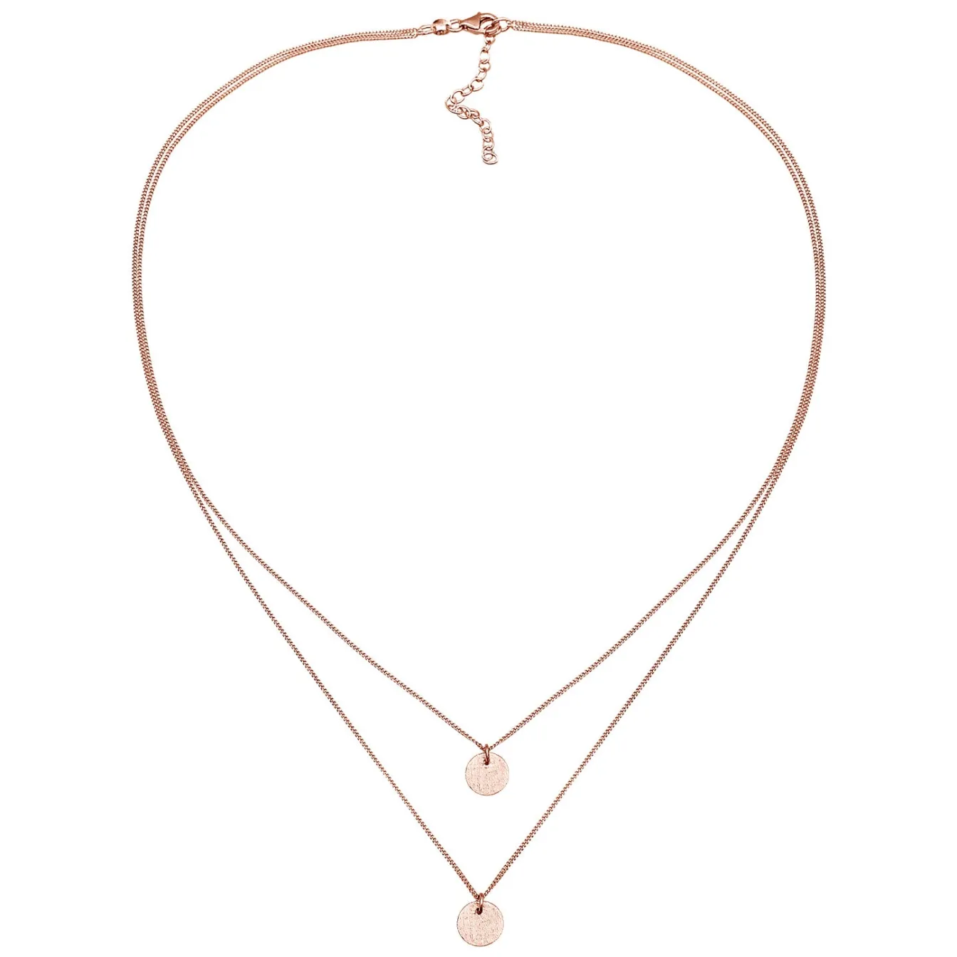 Elli "Layerkette Plättchen< Roségold|Letzte Chance