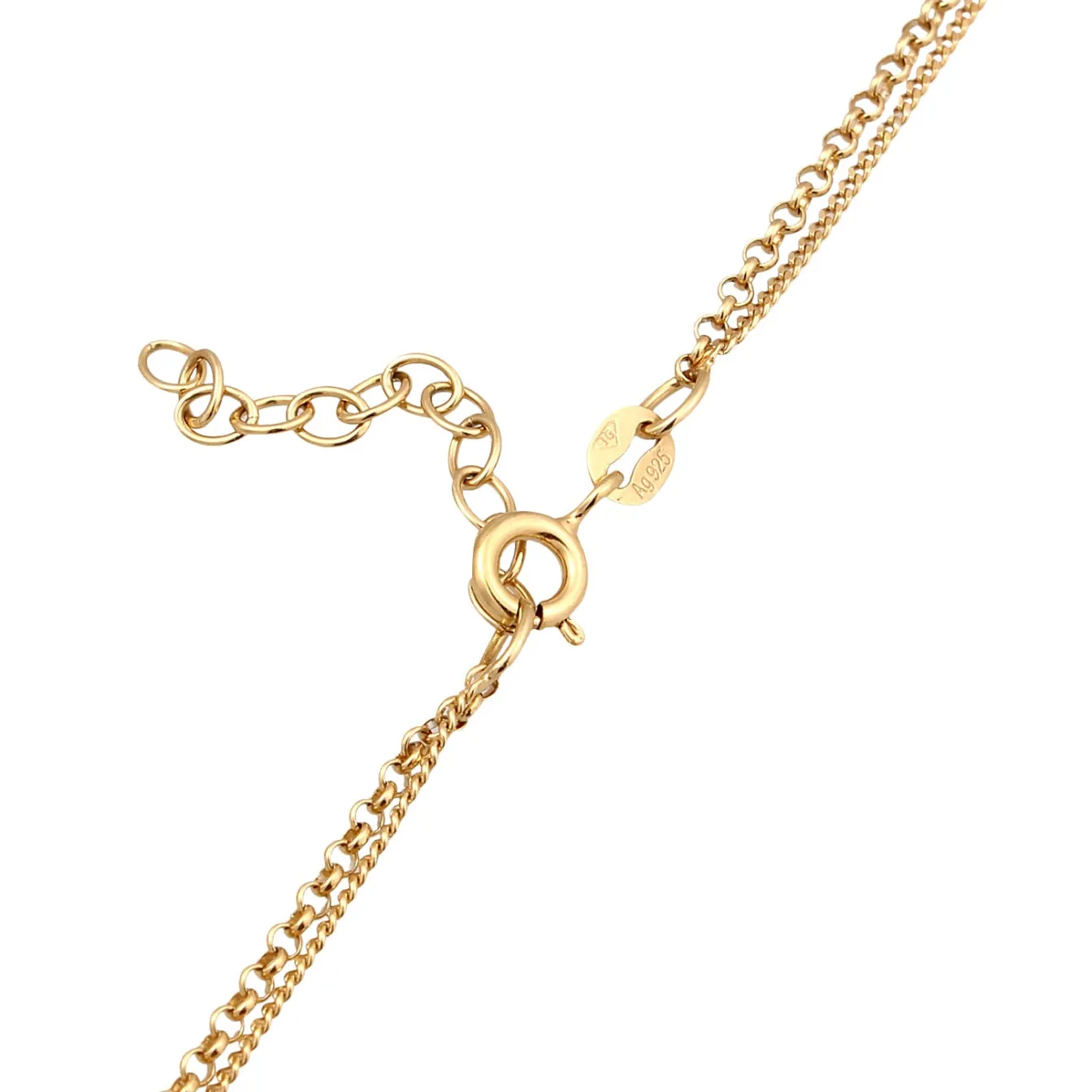 Elli "Layer-Kette Sonnen Anhänger< Vergoldet|Symbol-schmuck