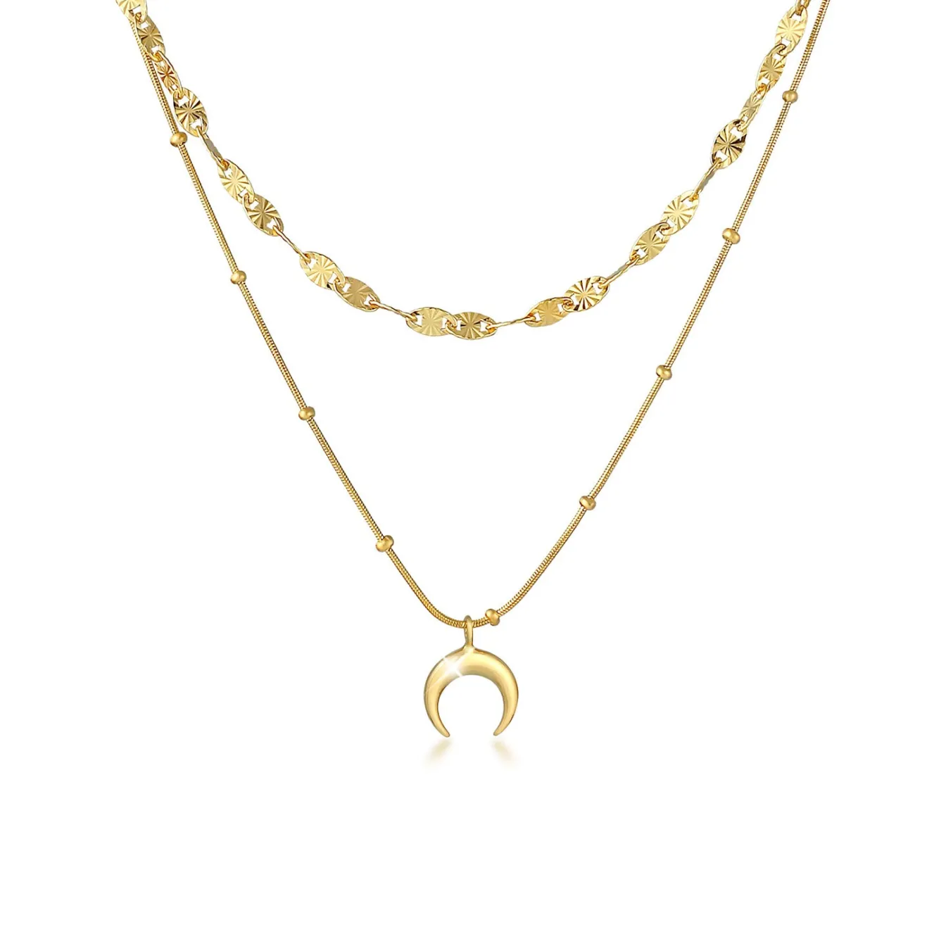 Elli "Layer-Kugel-Halskette Astro< Vergoldet|Symbol-schmuck