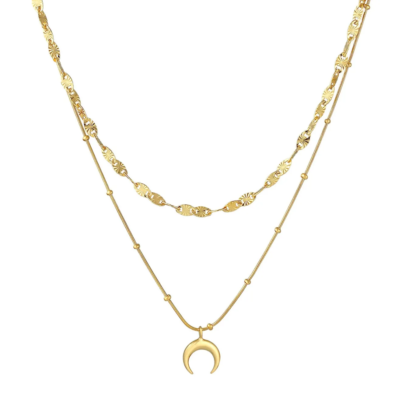 Elli "Layer-Kugel-Halskette Astro< Vergoldet|Symbol-schmuck