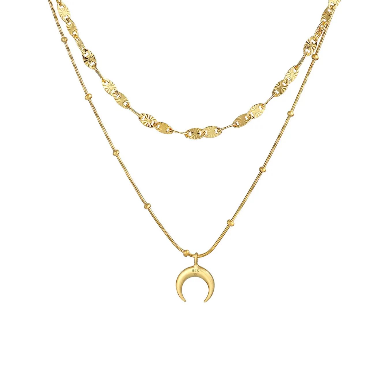 Elli "Layer-Kugel-Halskette Astro< Vergoldet|Symbol-schmuck