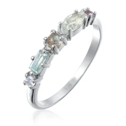 Elli "Memoire Ring | Amethyst (Hellgrün), Topas (Hellblau), Tansanit (Lila)< Roségold|Ringe