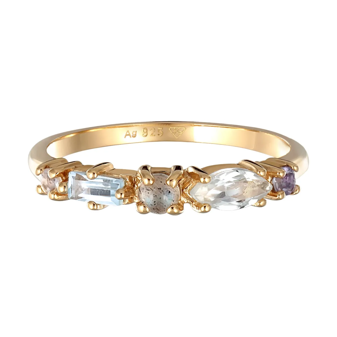 Elli "Memoire Ring | Amethyst (Hellgrün), Topas (Hellblau), Tansanit (Lila)< Roségold|Ringe