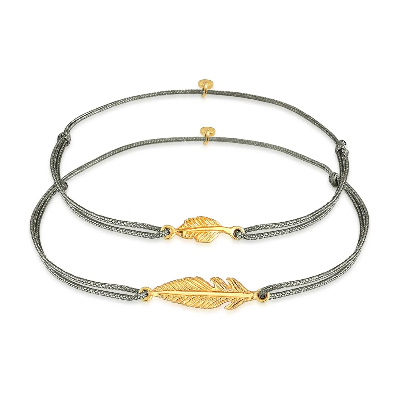 Elli "Mutter-Kind-Armbandset Feder< Armbänder|Vergoldet