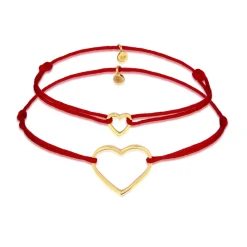 Elli "Mutter-Kind-Armbandset Herz | Nylon< Symbol-schmuck|Herz-schmuck