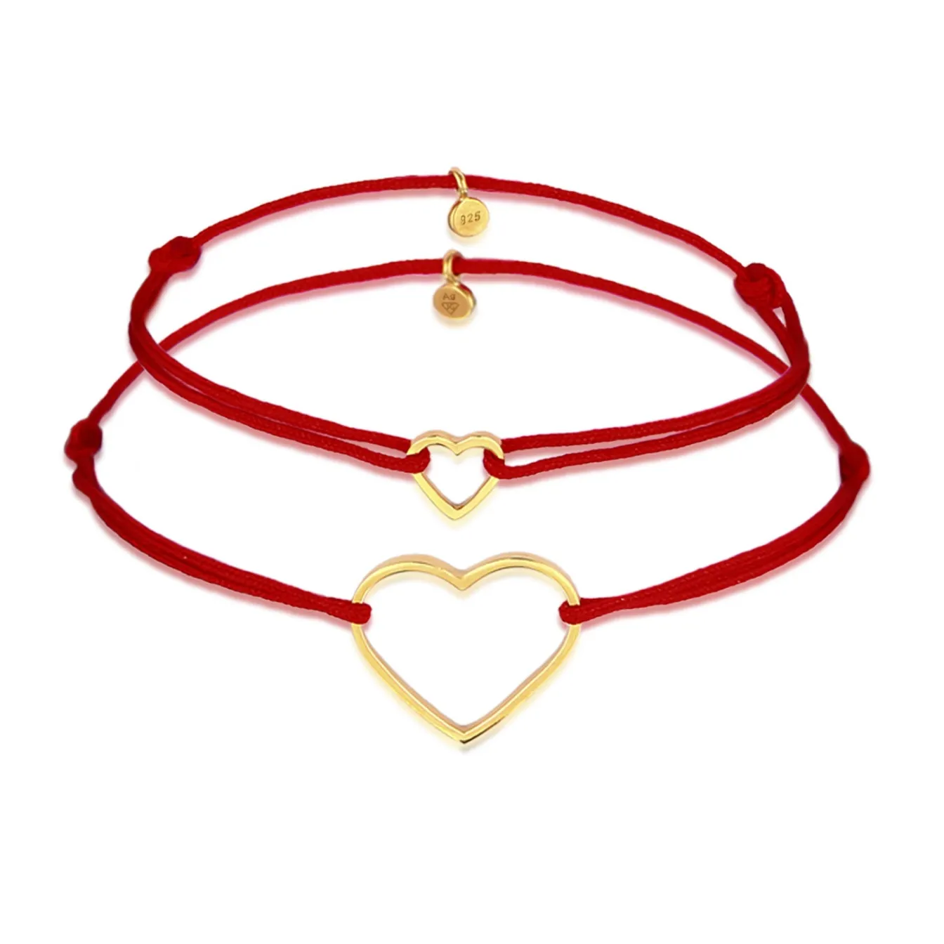 Elli "Mutter-Kind-Armbandset Herz | Nylon< Symbol-schmuck|Herz-schmuck