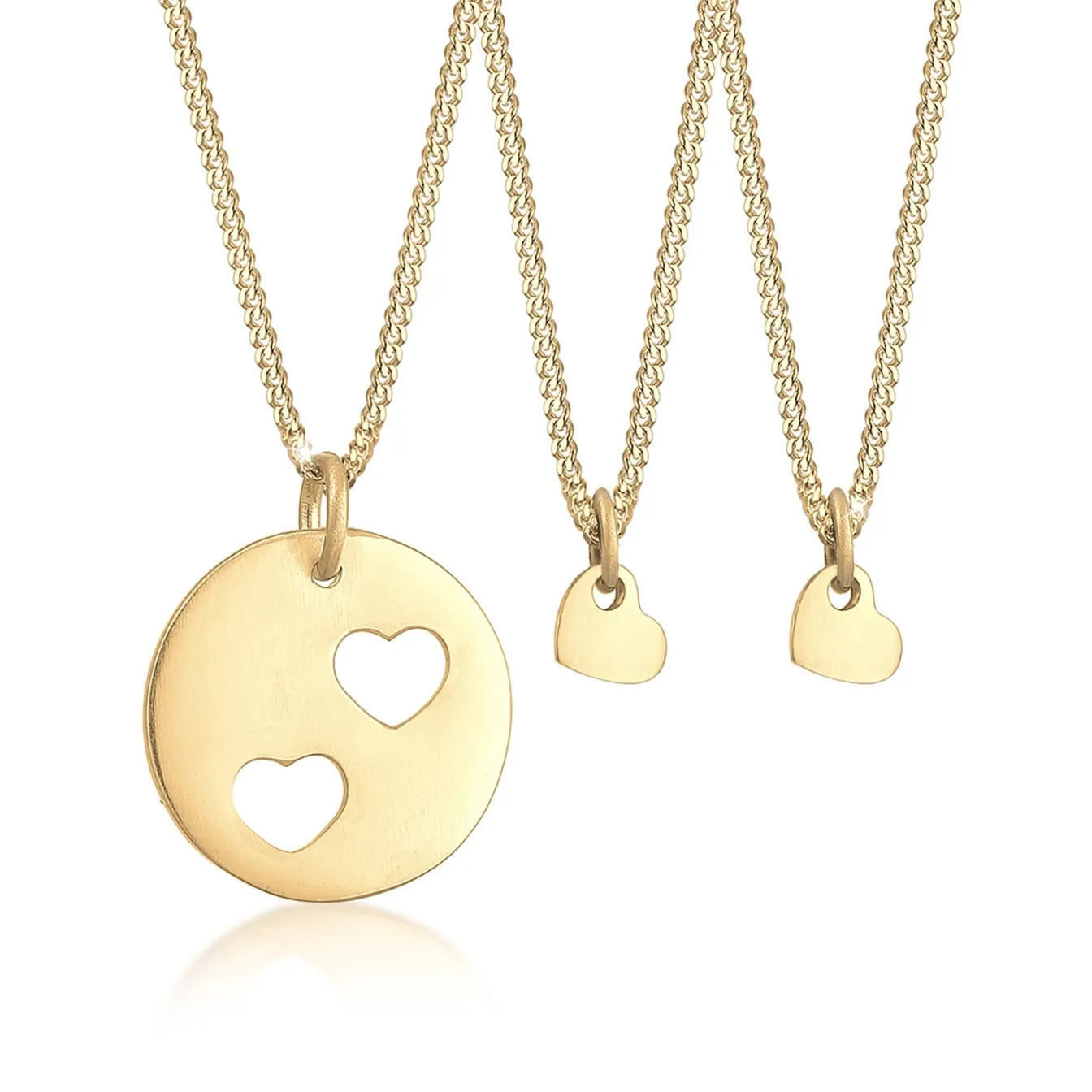 Elli "Mutter-Kind-Kettenset Herz< Roségold|Symbol-schmuck