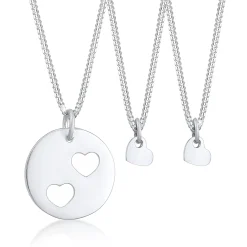 Elli "Mutter-Kind-Kettenset Herz< Roségold|Symbol-schmuck